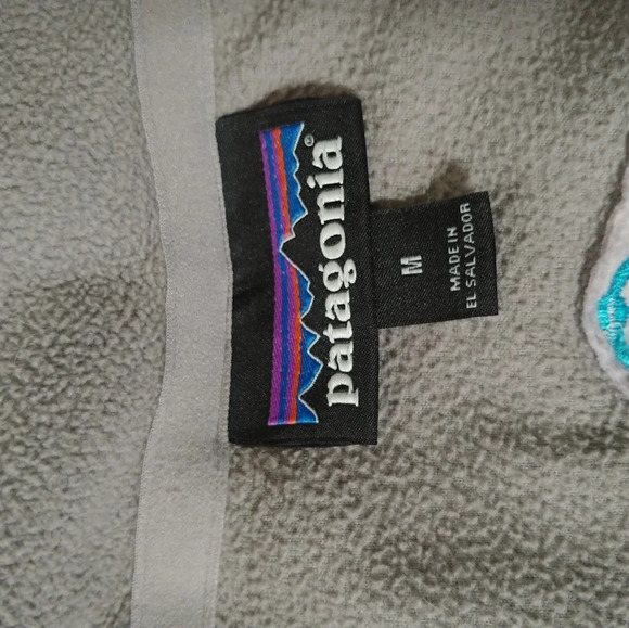 Patagonia Womens sz M Sweatshirt Gray Logo 1/4 Zip Long Sleeve Pullover - Picture 6 of 9